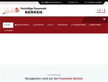 Tablet Screenshot of feuerwehr-kerken.de